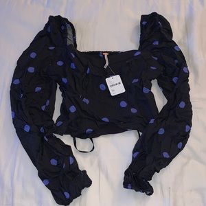 Free people polka dot sweetheart top